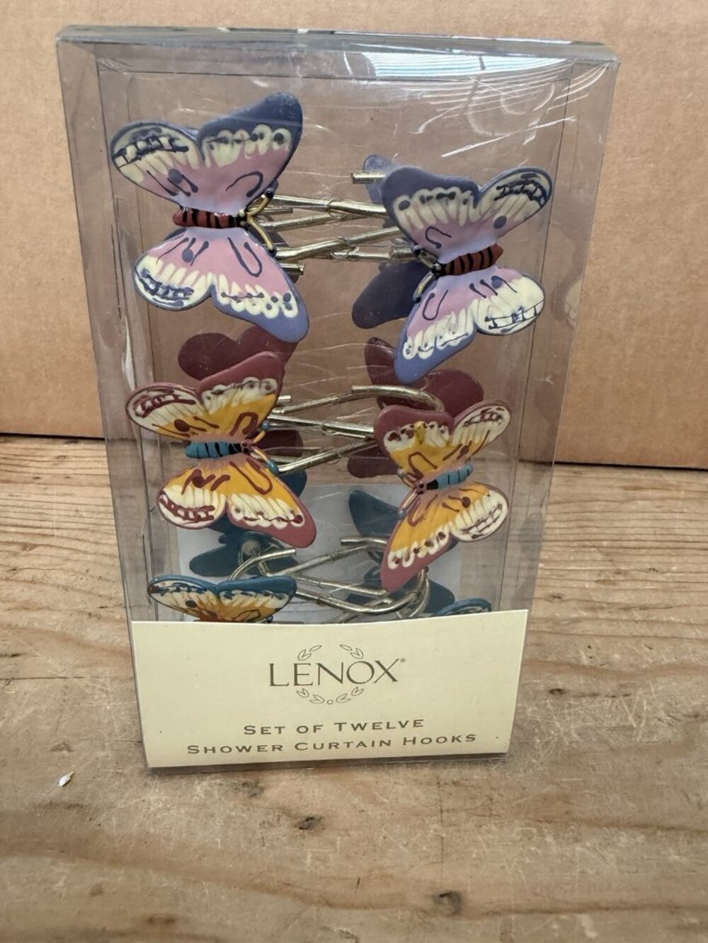 LENOX Butterfly Meadow Set of 12 Shower Curtain Hooks